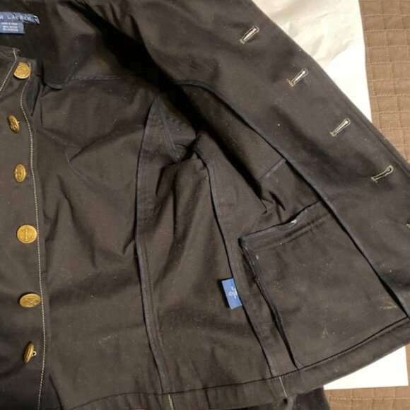 Ralph Lauren Black Jean Jacket sz 14 NWT - Picture 5 of 7